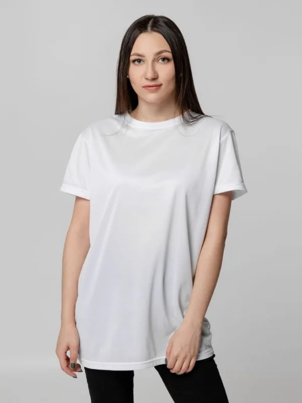 Футболка унисекс для сублимации Paint Tee, белая с логотипом СПб - фото № 1