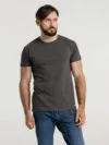 Футболка унисекс Firm Wear, черный меланж с логотипом СПб - фото № 1