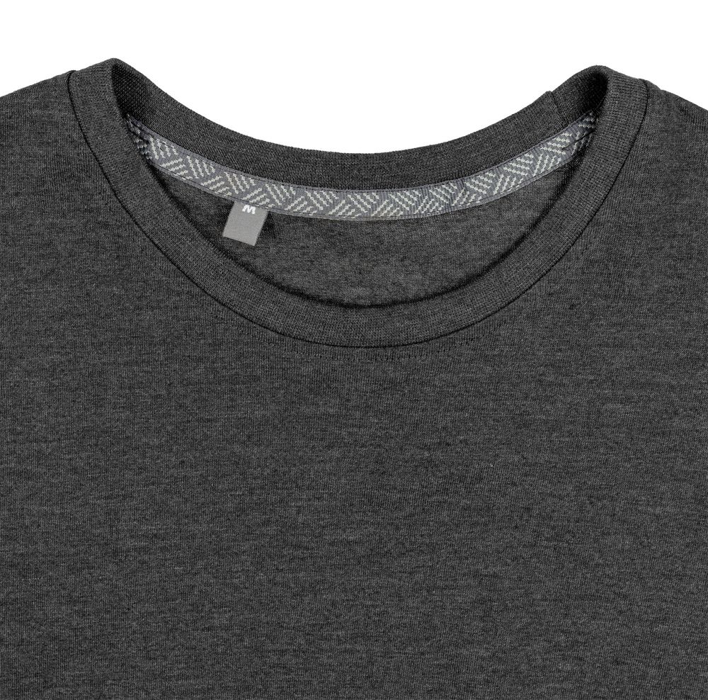 Футболка унисекс Firm Wear, черный меланж с логотипом СПб - фото № 4