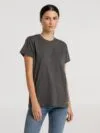 Футболка унисекс Firm Wear, черный меланж с логотипом СПб - фото № 6