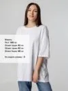 Футболка унисекс оверсайз Crosstown, белая с логотипом СПб - фото № 5