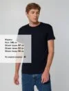 Футболка унисекс T-bolka 140, темно-синяя с логотипом СПб - фото № 5