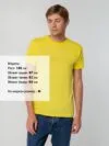 Футболка унисекс T-bolka 140, желтая с логотипом СПб - фото № 5