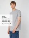 Футболка унисекс T-Bolka 160, серый меланж с логотипом СПб - фото № 4