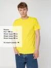 Футболка унисекс T-Bolka 160, желтая с логотипом СПб - фото № 5