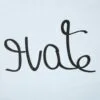 Футболка женская Hate-Love, голубая с логотипом СПб - фото № 5