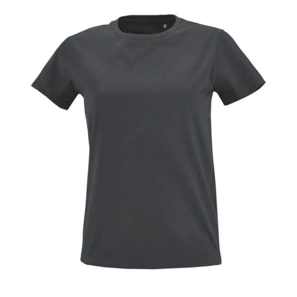 Футболка женская Imperial Fit Women, темно-серая с логотипом СПб - фото № 1