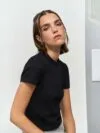 Футболка женская Lilia, черная с логотипом СПб - фото № 5