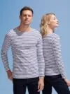 Футболка женская Marine Women, белая с темно-синим с логотипом СПб - фото № 6