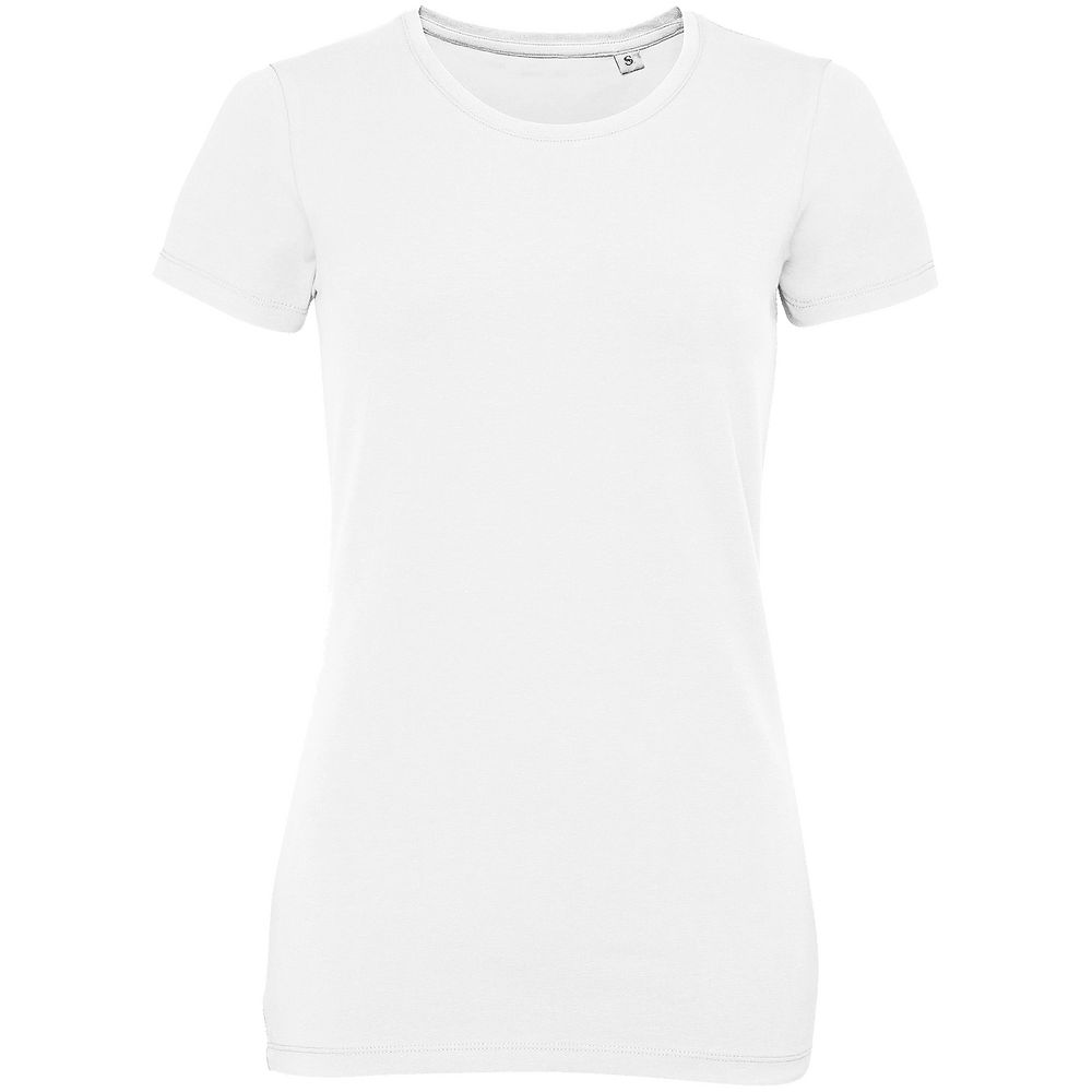 Футболка женская Millenium Stretch Women, белая с логотипом СПб - фото № 1