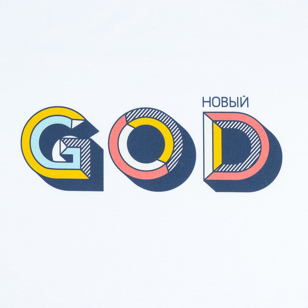 Футболка женская «Новый GOD», белая с логотипом СПб - фото № 3