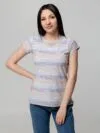 Футболка женская Rayet Lady двусторонняя, оранжевая с фиолетовым с логотипом СПб - фото № 1