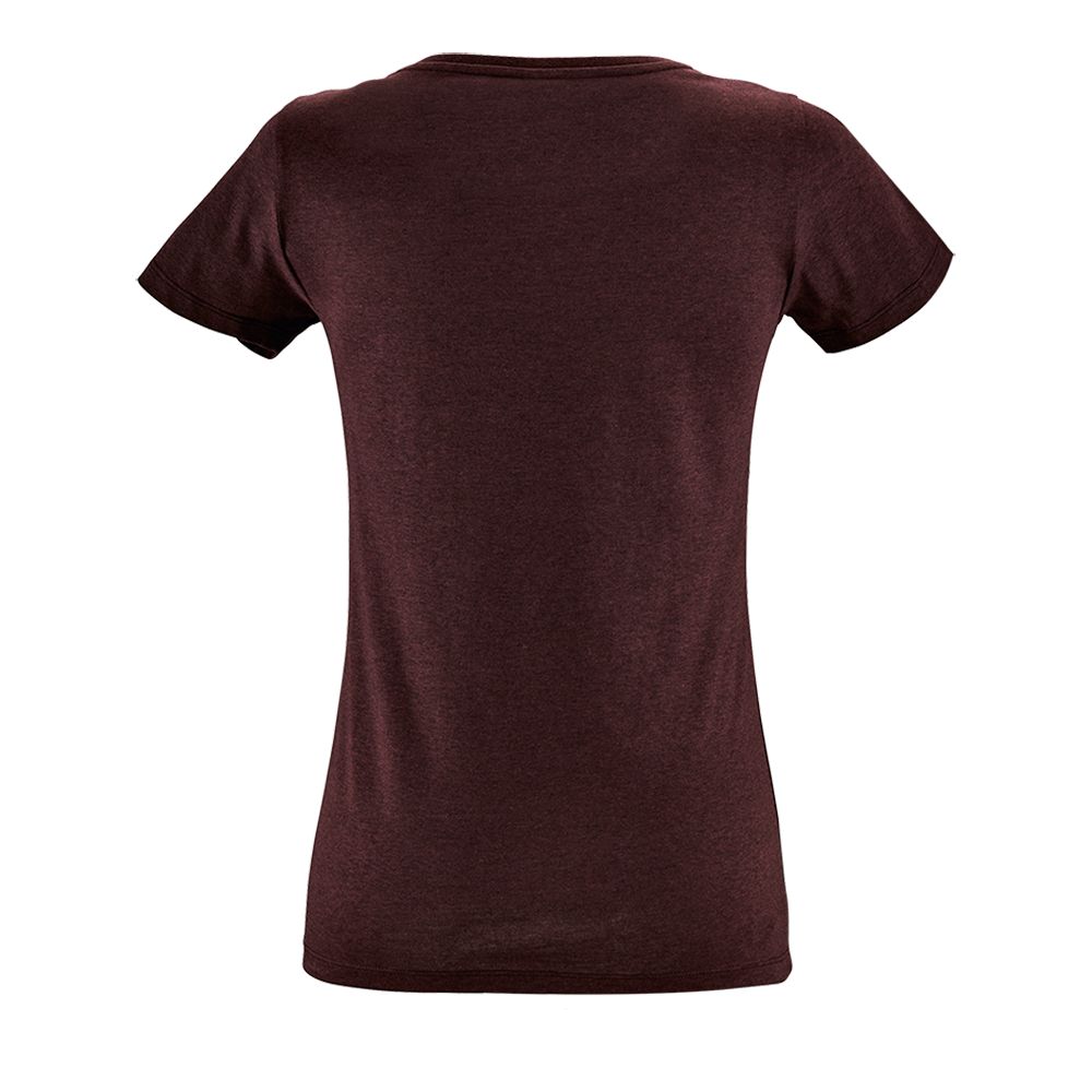 Футболка женская Regent Fit Women, бордовый меланж с логотипом СПб - фото № 2