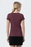 Футболка женская Regent Fit Women, бордовый меланж с логотипом СПб - фото № 5