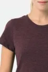 Футболка женская Regent Fit Women, бордовый меланж с логотипом СПб - фото № 6