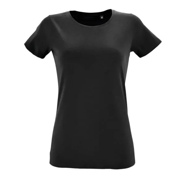Футболка женская Regent Fit Women, черная с логотипом СПб - фото № 1