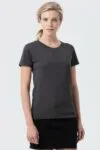 Футболка женская Regent Fit Women, черный меланж с логотипом СПб - фото № 4