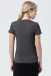 Футболка женская Regent Fit Women, черный меланж с логотипом СПб - фото № 5