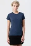 Футболка женская Regent Fit Women, синий меланж с логотипом СПб - фото № 4