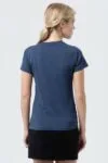 Футболка женская Regent Fit Women, синий меланж с логотипом СПб - фото № 5
