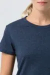 Футболка женская Regent Fit Women, синий меланж с логотипом СПб - фото № 6
