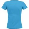 Футболка женская Regent Fit Women, ярко-бирюзовая с логотипом СПб - фото № 2
