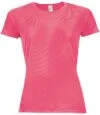 Футболка женская Sporty Women 140, розовый коралл с логотипом СПб - фото № 1