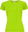 Футболка женская Sporty Women 140, зеленый неон с логотипом СПб - фото № 1