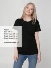 Футболка женская T-bolka Lady, черная с логотипом СПб - фото № 4