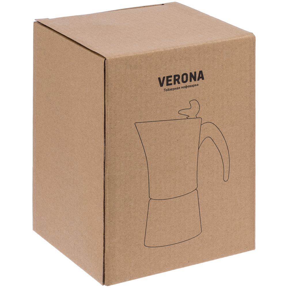 Гейзерная кофеварка Verona, в коробке с логотипом СПб - фото № 6