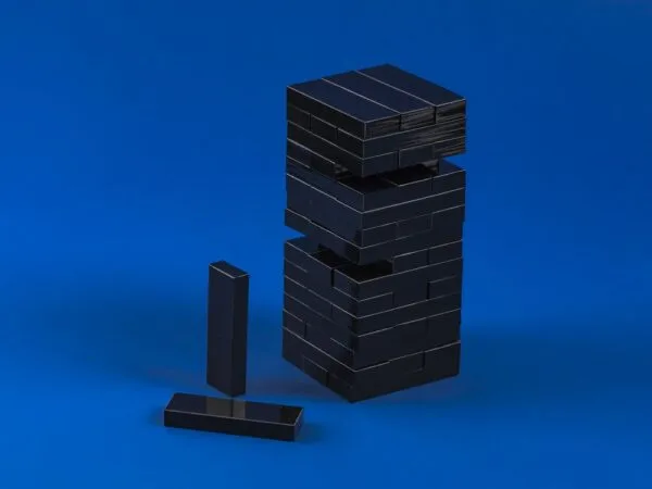 Игра Acrylic Tower, черная с логотипом СПб - фото № 1