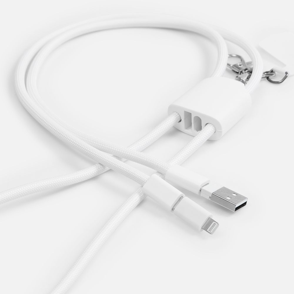 Кабель-ланьярд energyFlex Pro, белый с логотипом СПб - фото № 1
