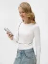 Кабель-ланьярд energyFlex Pro, серо-бежевый с логотипом СПб - фото № 4