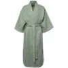 Халат вафельный женский Boho Kimono, зеленая мята с логотипом СПб - фото № 1