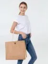 Холщовая сумка на плечо Grocery с логотипом СПб - фото № 5