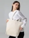 Холщовая сумка Shopaholic, неокрашенная с логотипом СПб - фото № 5