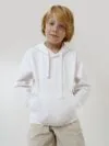 Худи детское Kirenga Kids 2.0, белое с логотипом СПб - фото № 5