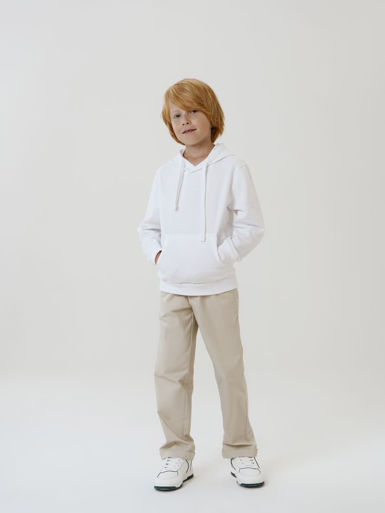 Худи детское Kirenga Kids 2.0, белое с логотипом СПб - фото № 6