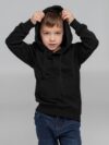 Худи детское Kirenga Kids 2.0, черное с логотипом СПб - фото № 5