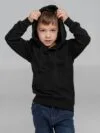 Худи детское Kirenga Kids 2.0, черное с логотипом СПб - фото № 5