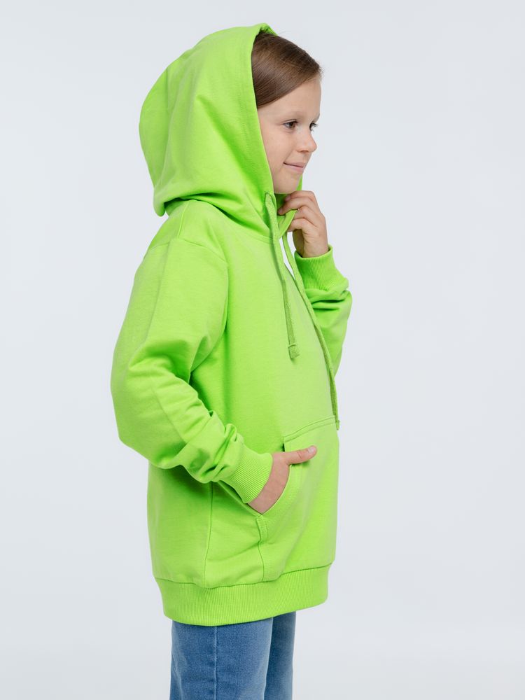 Худи детское Kirenga Kids 2.0, зеленое яблоко с логотипом СПб - фото № 4