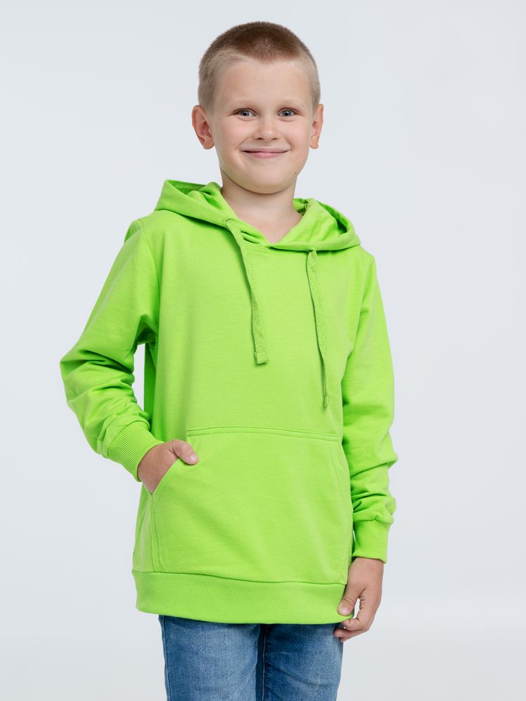 Худи детское Kirenga Kids 2.0, зеленое яблоко с логотипом СПб - фото № 6