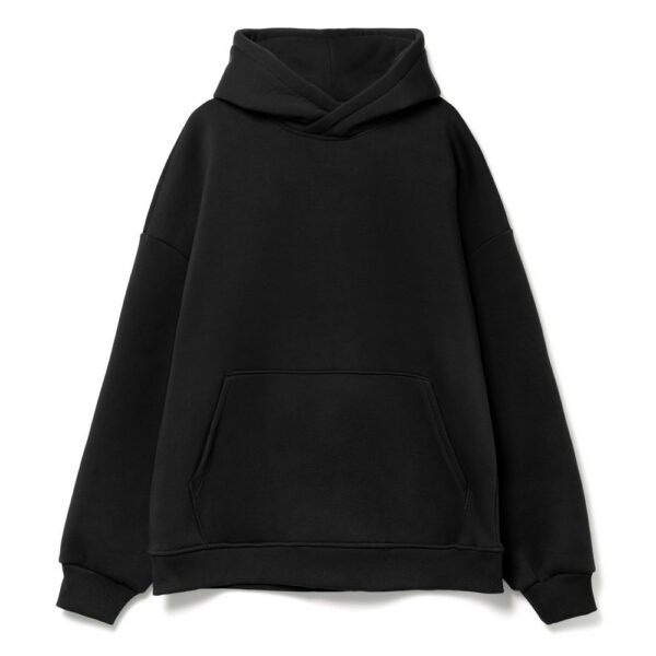 Худи Kulonga Oversize, черное с логотипом СПб - фото № 1
