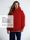 Худи Kulonga Oversize, красное с логотипом СПб - фото № 5