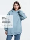 Худи Kulonga Oversize, серо-голубое с логотипом СПб - фото № 5