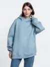 Худи Kulonga Oversize, серо-голубое с логотипом СПб - фото № 6