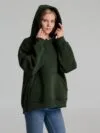 Худи Kulonga Oversize, темно-зеленый (хаки) с логотипом СПб - фото № 6