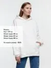 Худи оверсайз Kulonga Comfort Heavy, молочно-белое с логотипом СПб - фото № 4