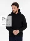 Худи оверсайз унисекс Snuggie, черное с логотипом СПб - фото № 6