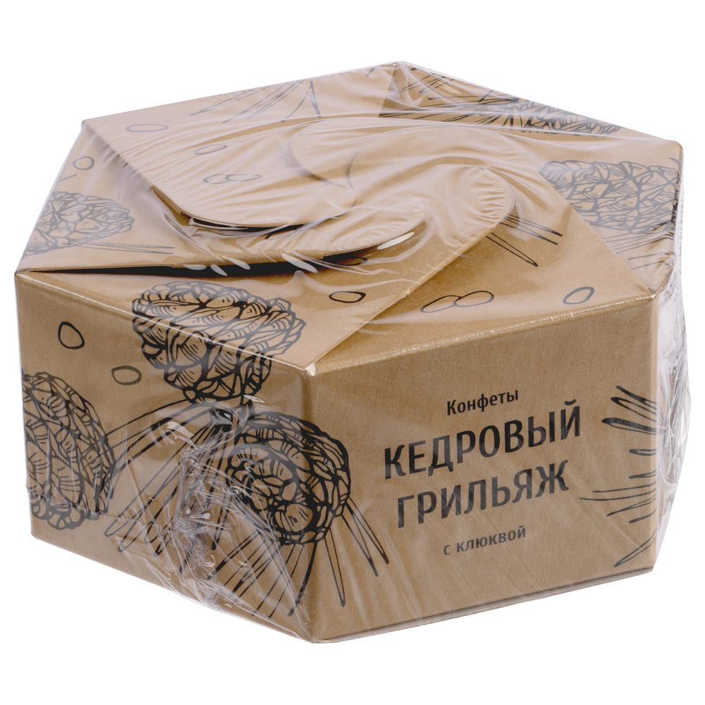 Конфеты «Мягкий кедровый грильяж» с клюквой с логотипом СПб - фото № 6